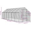 vidaXL Aviary Silver 1.79x6x1.85 m Aluminium