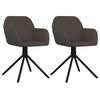 vidaXL Swivel Dining Chairs 2 pcs Dark Grey Velvet