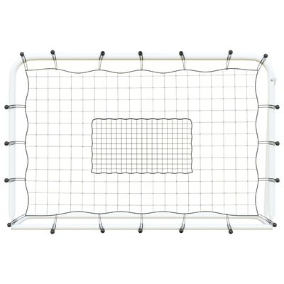 vidaXL Football Net Rebounder White&Black 184x61x123 cm Steel and PE