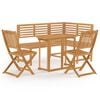 vidaXL Bistro Set | Brown | Solid acacia wood | Medium | Foldable | Bistro Set