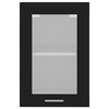 vidaXL Hanging Glass Cabinet Lyon Black 40x31x60 cm Engineered Wood