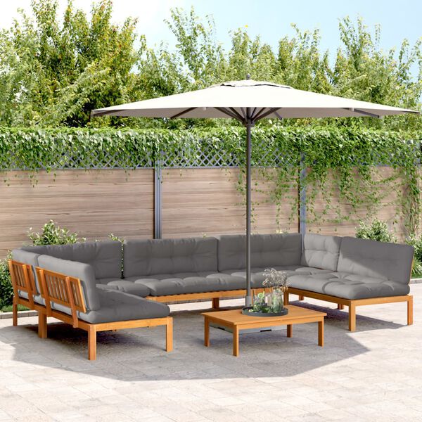vidaXL 6 Piece Garden Pallet Sofa Set with Cushions Solid Wood Acacia