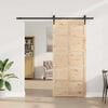 vidaXL Sliding Door Brown 80 x 208 cm Solid Pine Wood