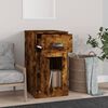 vidaXL Side Cabinet with Drawer Smoked Oak 40x50x75 cm Engineered Wood