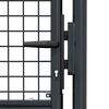 vidaXL Mesh Garden Gate Galvanised Steel 100x75 cm Grey