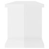 vidaXL Wall Shelves 2 pcs High Gloss White 75x18x20 cm Engineered Wood