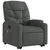 vidaXL Electric Stand up Massage Recliner Chair Dark Grey Fabric