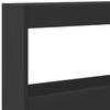 vidaXL Headboard Cabinet with LED Black 200x17x102 cm
