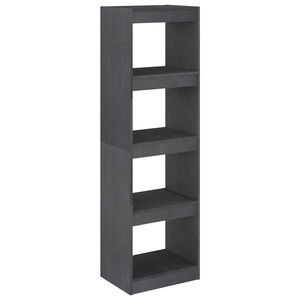 vidaXL Book Cabinet Room Divider Grey 40x30x135,5 cm Solid Wood Pine