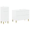 vidaXL 2 Piece Bathroom Cabinet Set DELFT White Engineered Wood