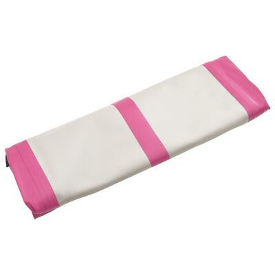 vidaXL Inflatable Gymnastics Mat with Pump 400x100x20 cm PVC Pink