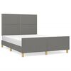 vidaXL Bed Frame without Mattress Dark Grey 137x190cm Full Fabric