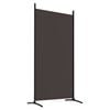vidaXL 4-Panel Room Divider Brown 346x180 cm Fabric