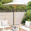 vidaXL Garden Parasol Cream White Ø 217 x 230 cm Bamboo