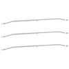 vidaXL Tarpaulin Bracket for Trailers 3 Silver 102-155 cm Aluminum