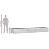 vidaXL Garden Raised Bed 400x80x45 cm Galvanized Steel Silver