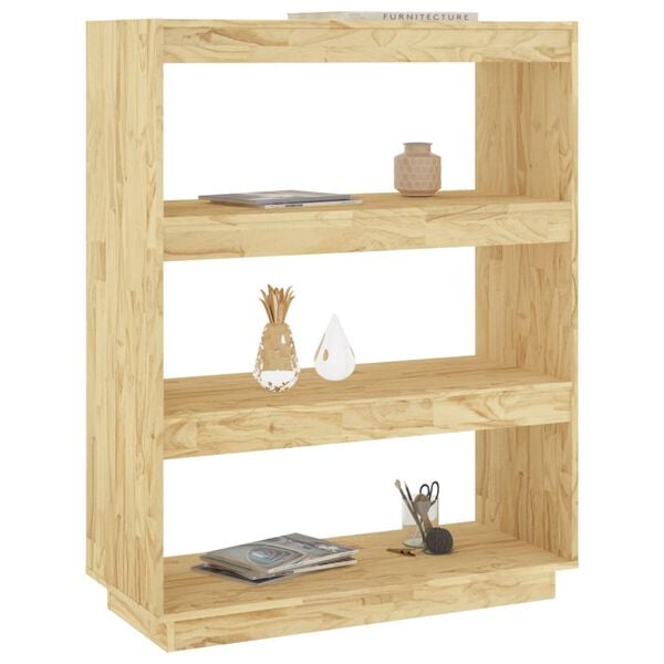 vidaXL Book Cabinet/Room Divider 80x35x103 cm Solid Pinewood