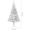 vidaXL Artificial Pre-lit Christmas Tree with Ball Set Silver 240 cm PET
