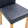 vidaXL Dining Chairs 2 pcs Grey Faux Suede Leather
