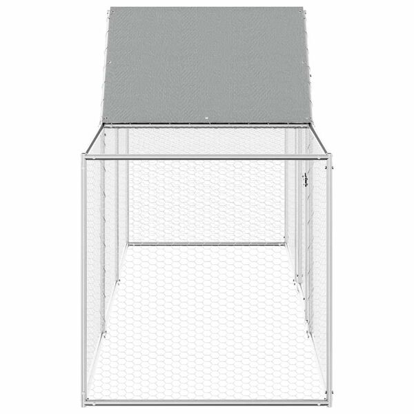 vidaXL Chicken Coop 3x1x1.5 m Galvanised Steel