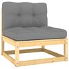 vidaXL 3 Piece Garden Lounge Set with Cushions Solid Pinewood