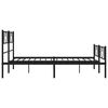 vidaXL Metal Bed Frame without Mattress with Footboard Black 135x190cm