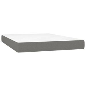 vidaXL Pocket Spring Bed Mattress Medium Dark Grey 137x190x20 cm Full Fabric