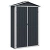 vidaXL Garden Shed | Anthracite | Galvanised Steel | Medium | Garden Shed