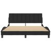 vidaXL Bed Frame without Mattress "Hanko" Black 152x203 cm Queen Velvet