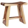 vidaXL Stool Solid Suar Wood and Polyresin