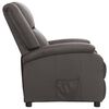 vidaXL Recliner Chair Grey Real Leather