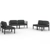 vidaXL 6 Piece Garden Lounge Set with Cushions Aluminium Anthracite