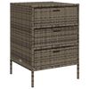vidaXL Garden Storage Cabinet with 3 Drawers Grey Poly Rattan