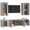 vidaXL 5 Piece TV Cabinet Set Grey Sonoma Engineered Wood