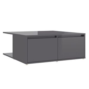 vidaXL Coffee Table | High gloss grey | Engineered wood | Medium | Coffee Table