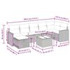 vidaXL 8 Piece Garden Sofa Set with Cushions Grey Poly Rattan