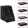 vidaXL Jewellery Box 10-Layer with Watch Holders Black 29x20,5x40,5 cm