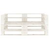 vidaXL Garden 2-Seater Pallet Sofa White Solid Pinewood