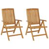vidaXL Reclining Folding Chairs 2 pcs Solid Wood Teak