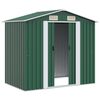 vidaXL Garden Storage Shed Green Metal 204x132x186 cm