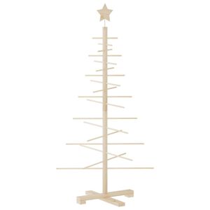 vidaXL Wooden Christmas Tree for Decoration 125 cm Solid Wood Pine