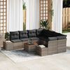 vidaXL Garden Sofa Set 9 pcs Grey