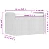 vidaXL Storage Bench with Cushion Black 80x51x52 cm Poly Rattan