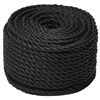 vidaXL Work Rope Black 12 mm 50 m Polypropylene