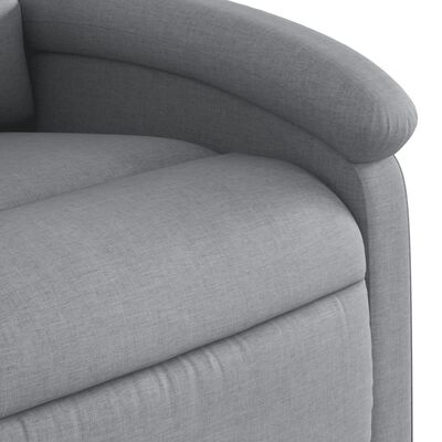 vidaXL Electric Recliner Chair Light Grey Fabric
