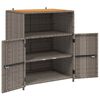 vidaXL Cabinet Grey 70 x 50 x 87 cm Polyester and Roly Ratten