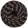 vidaXL Boat Rope Black 12 mm 25 m Polypropylene