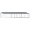 vidaXL Dog Cage with Roof and Door Grey 10x2x2 m Galvanised Steel