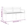 vidaXL Batavia Bench with Blue Cushion 150 cm Solid Wood Teak
