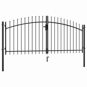 vidaXL Double Door Fence Gate Woerden with Spear Top 299.5x149.5 cm